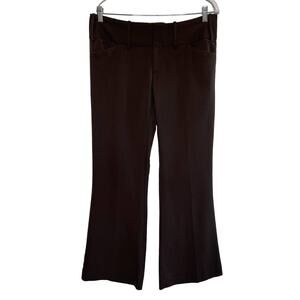 Maurices Wide Leg Dress Pants‎ Trouser Mid Rise Flat Front Pockets Brown 9 / 10